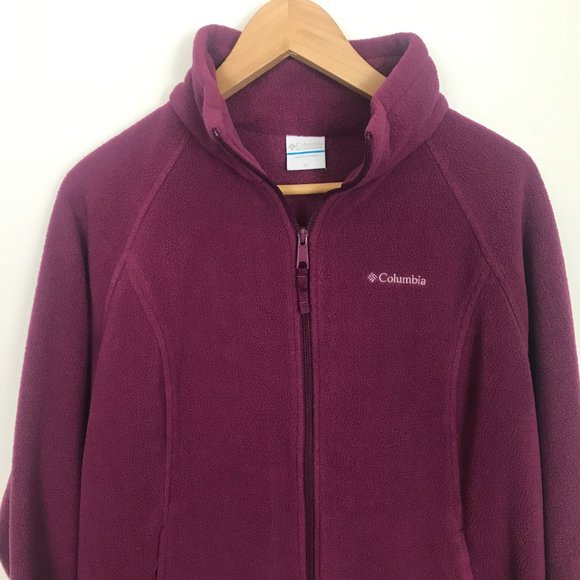 Columbia Jackets & Blazers - Columbia Full Zip Burgundy Women XL Fleece Jacket